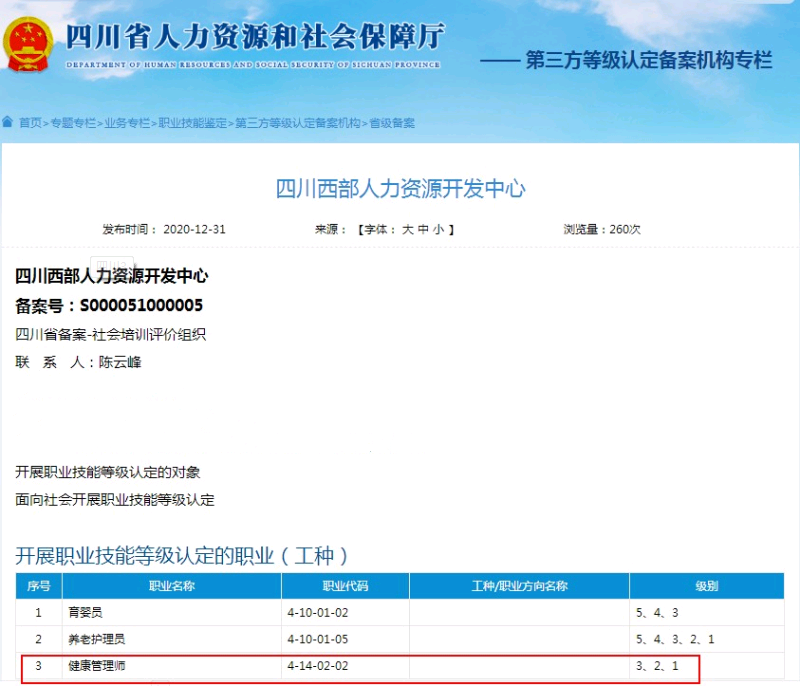 四川人社部2021年頒發(fā)的健康管理師證書有那些認定機構(gòu)3